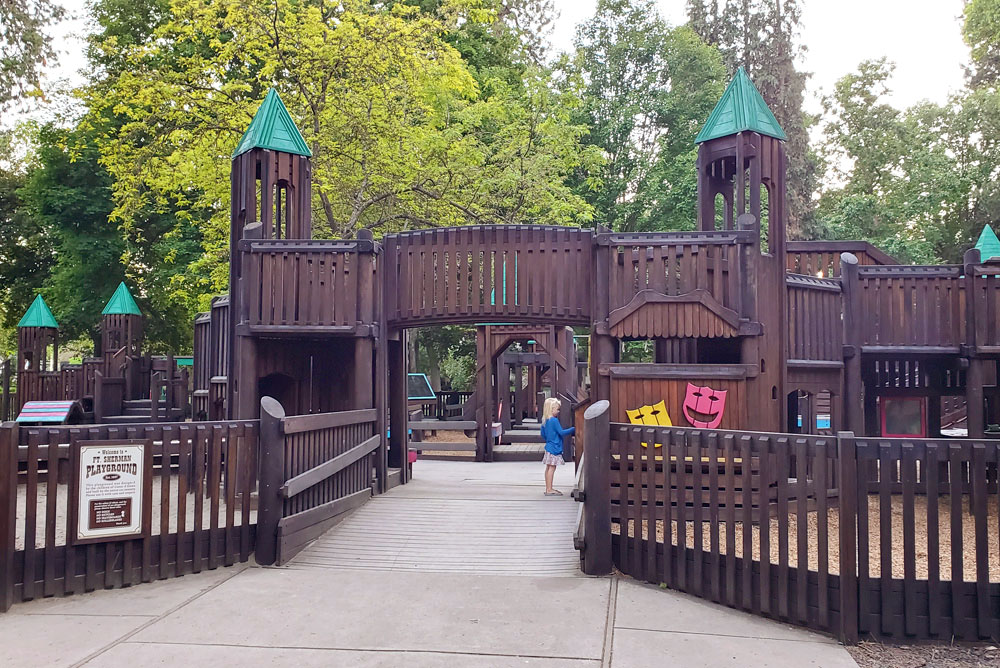 Fort Sherman playground in downtown Coeur d'Alene Idaho