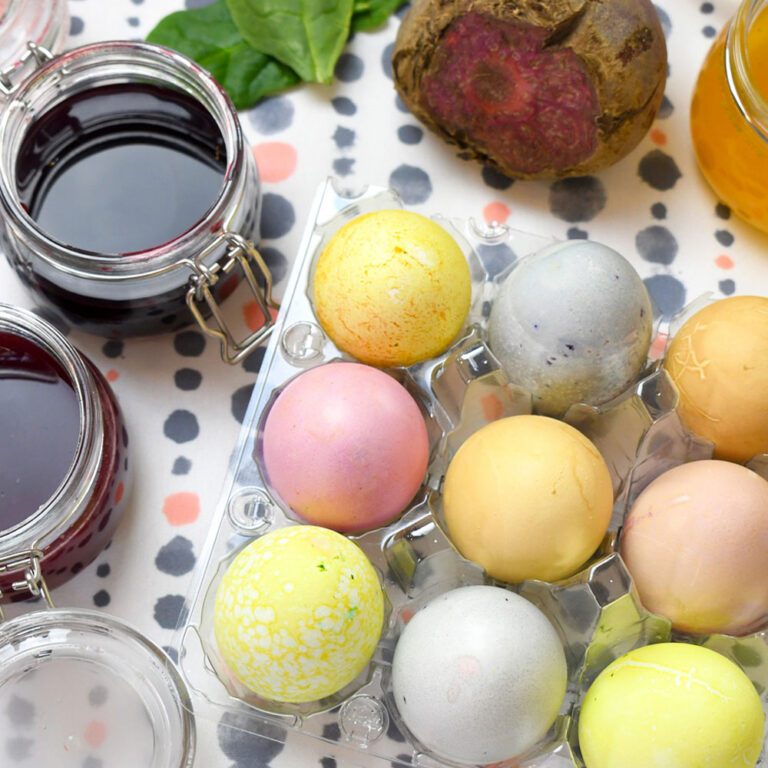 color eggs with natural dye creative activity