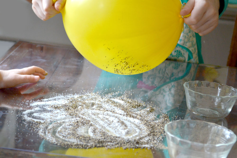 static electricity salt and pepper kids science activity