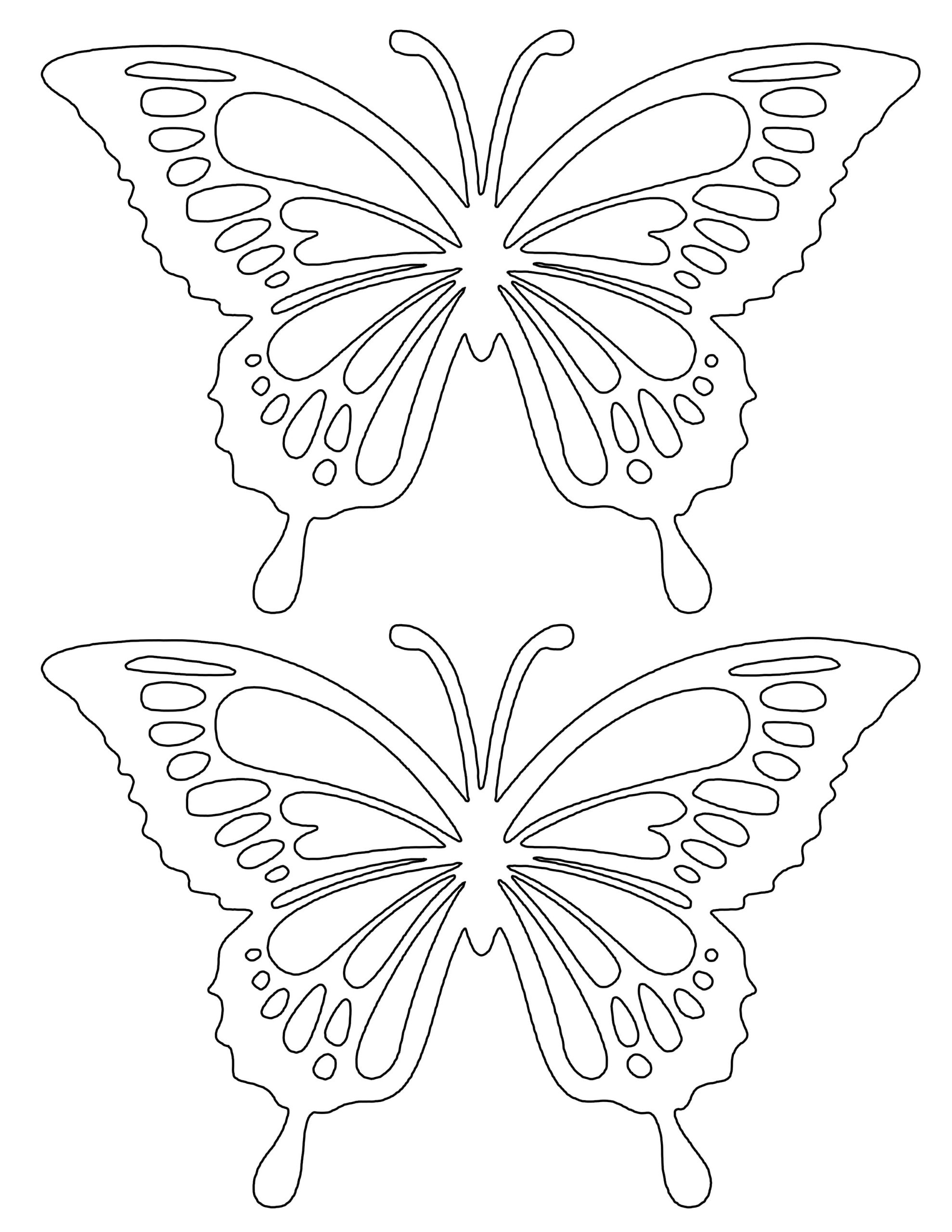 butterfly suncatchers template style 1 kids craft