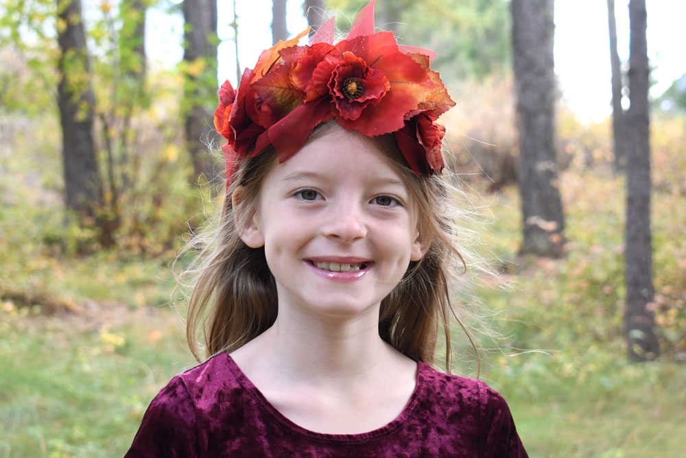 bright colors fall leaf headband dress up
