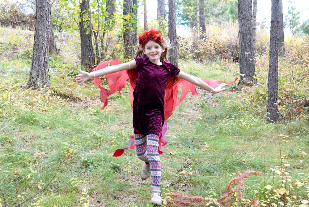 kids phoenix costume no-sew tutorial dress up