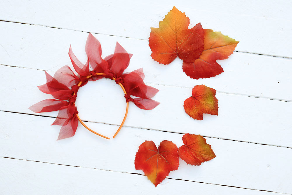 fall leaf headband for fantasy costume