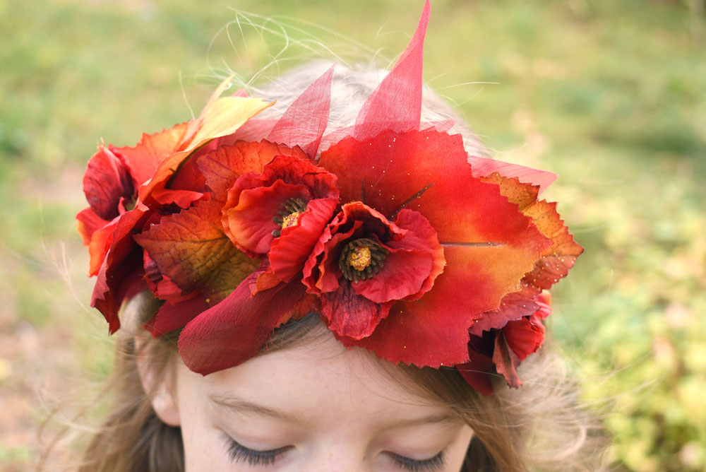 fall leaf headband for girls fantasy design