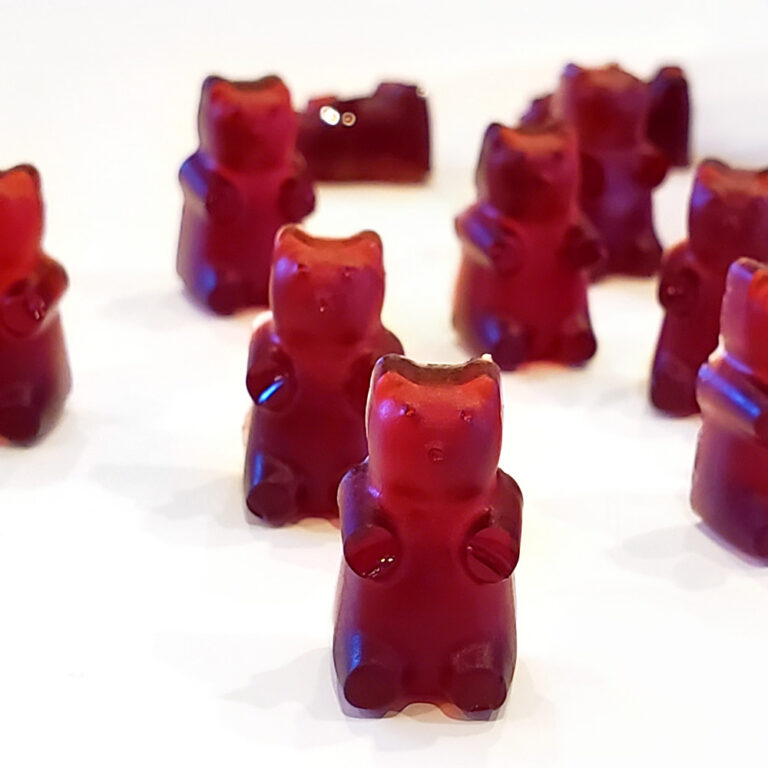easy DIY pomegranate gummy bear snacks