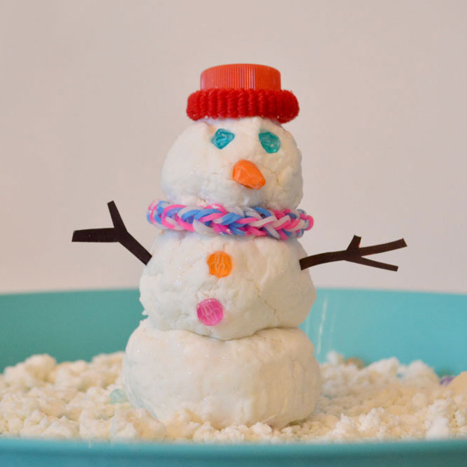 fake play snow sensory creative kids activity