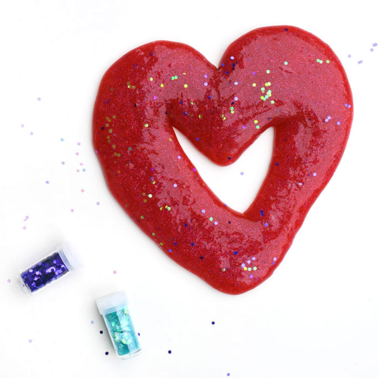 how to make diy slime for kids with glitter and 3 ingredients