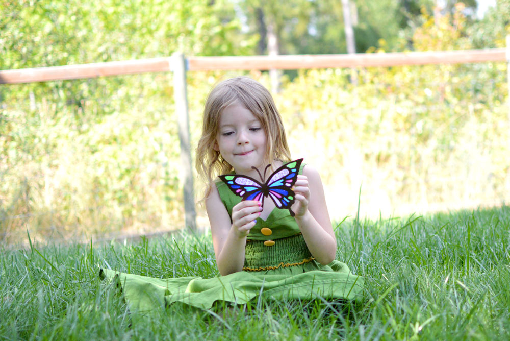 easy kids craft tissue paper butterfly suncatchers
