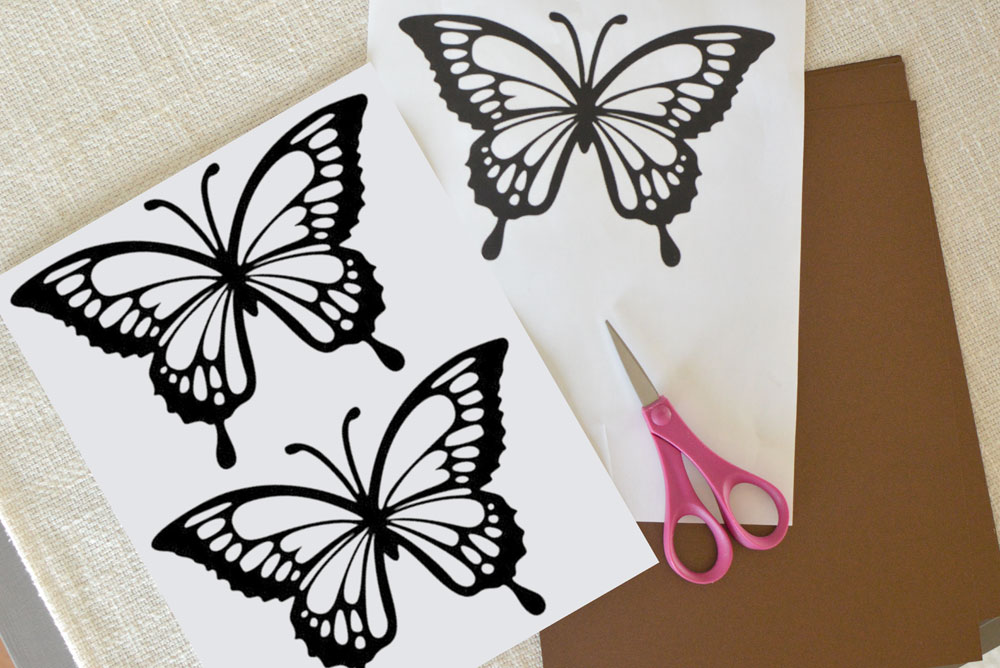 kids paper craft tissue butterfly suncatchers template