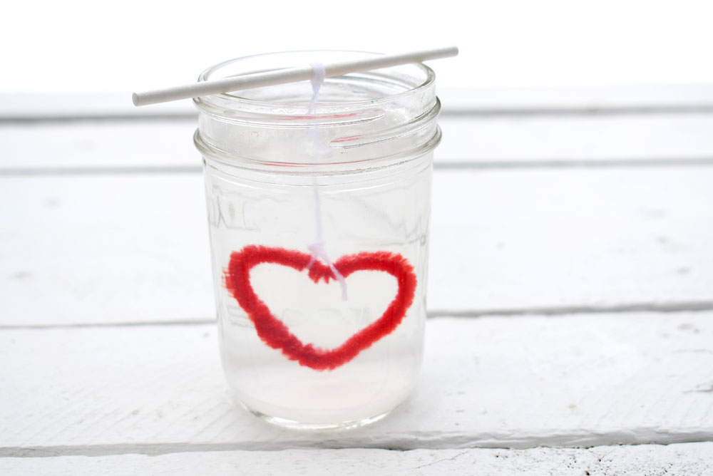 diy borax crystal hearts crystallization kids project