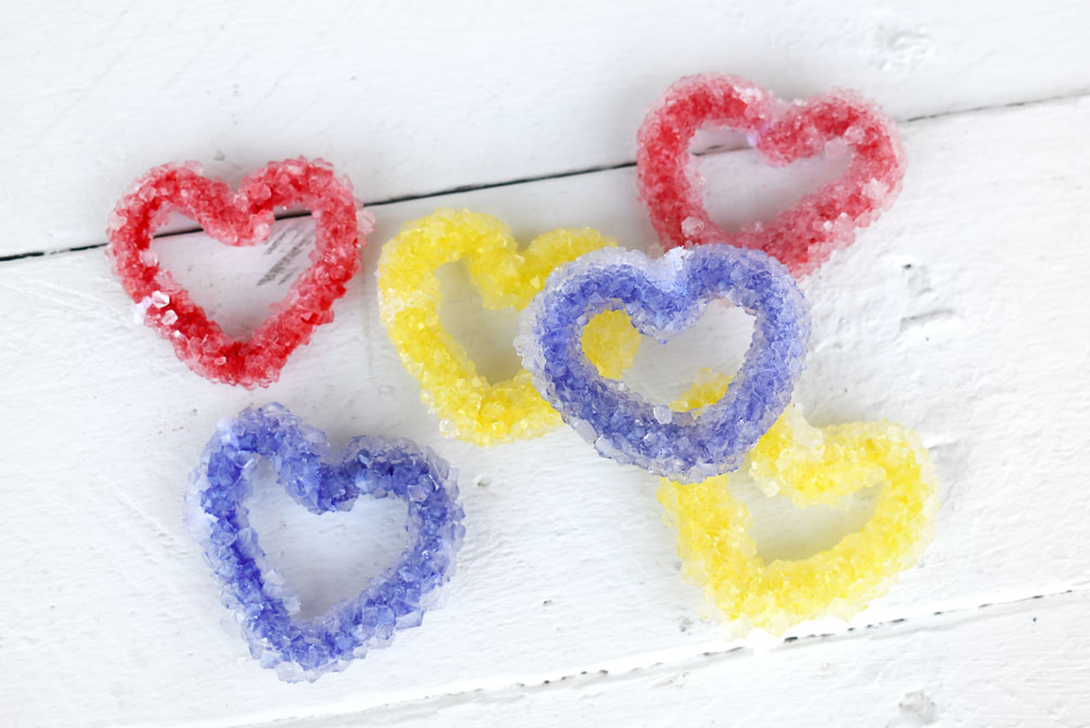 borax crystal hearts easy kids science project