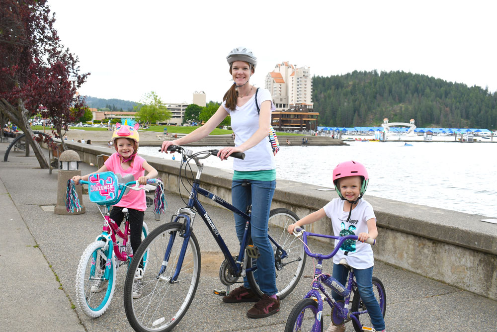 Downtown Coeur d'Alene North Idaho Centennial bike trail
