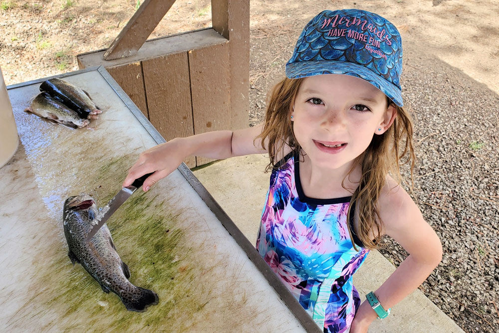 Fishing at the lake kids activities near Coeur d'Alene Idaho