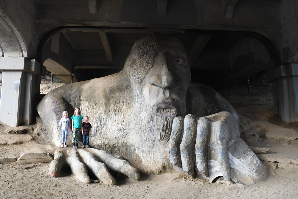 Fremont Bridge Troll things to do with kids in Seattle