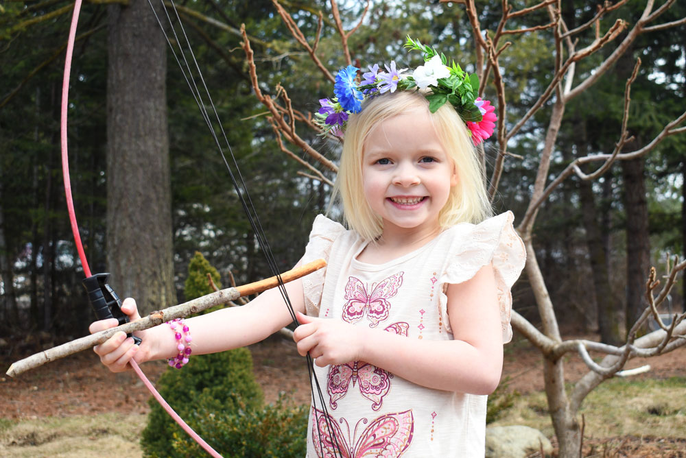 DIY flower crown hair accessory for spring photos
