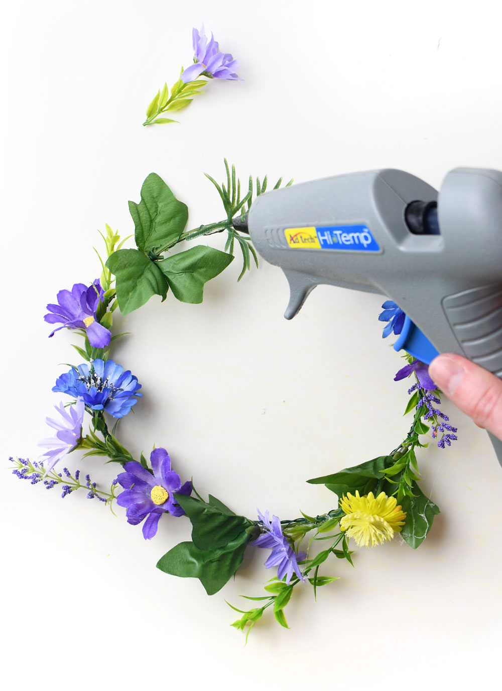 easy DIY silk flower crown kids hair accessory