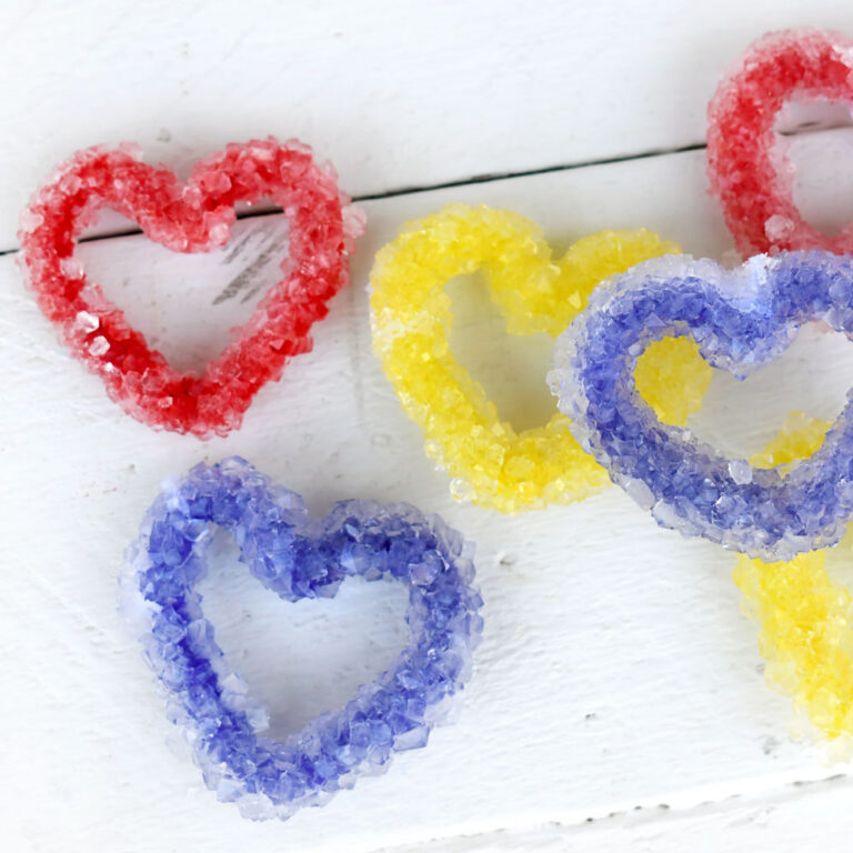 borax crystal hearts easy science activity for kids