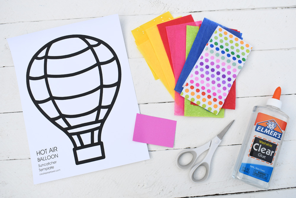 colorful hot air balloon suncatchers kids craft