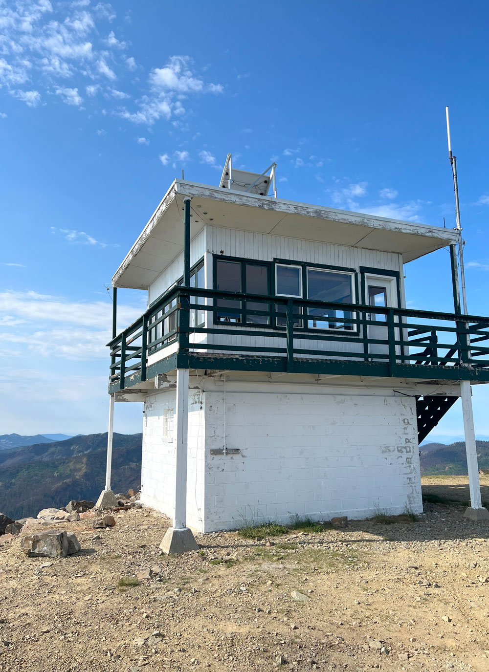 campout at Lunch Peak lookout in Idaho