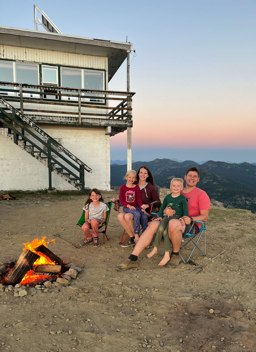Lunch Peak lookout in Idaho