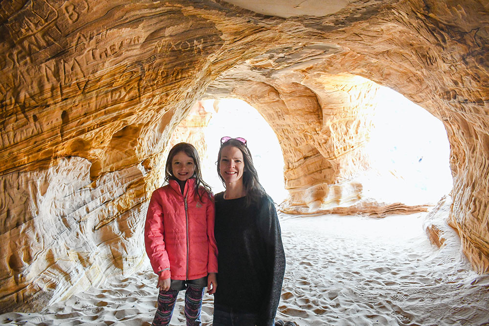 carved sandstone caves near Kanab UT