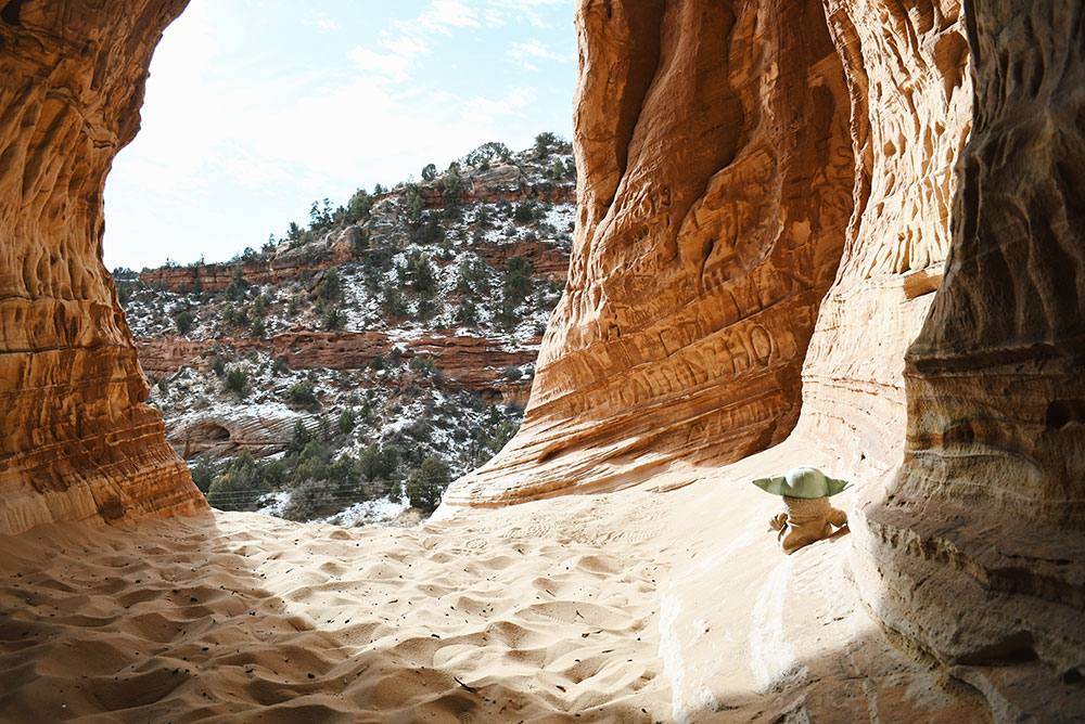 sand caves baby Yoda Kanab UT