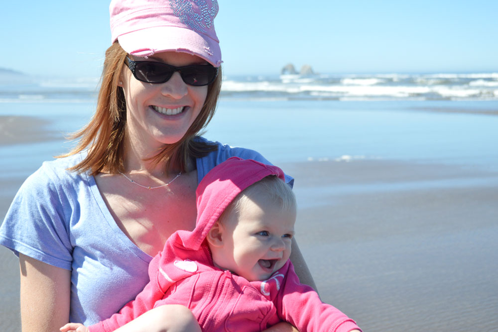 Oregon coast beach family vacation with babies