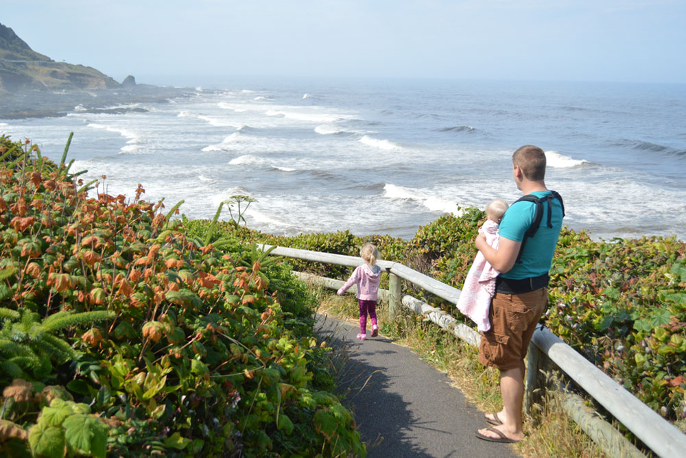 family coastal hikes with kids near Newport Oregon
