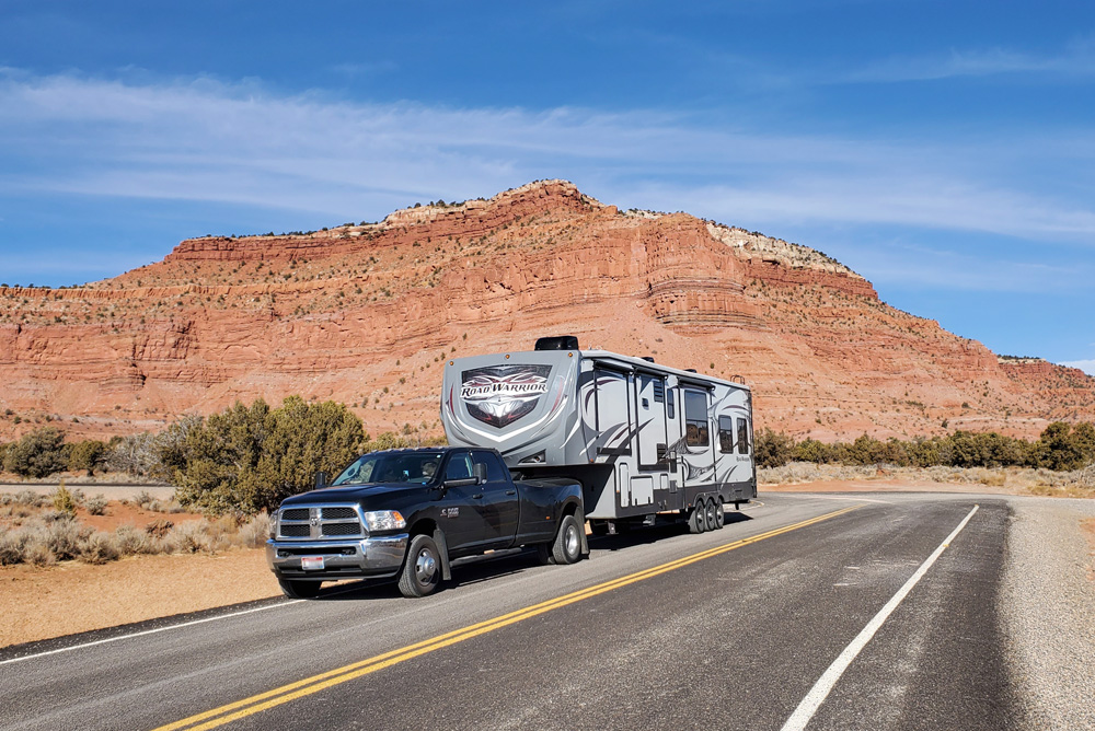 Road trip RV toy hauler Kanab Utah
