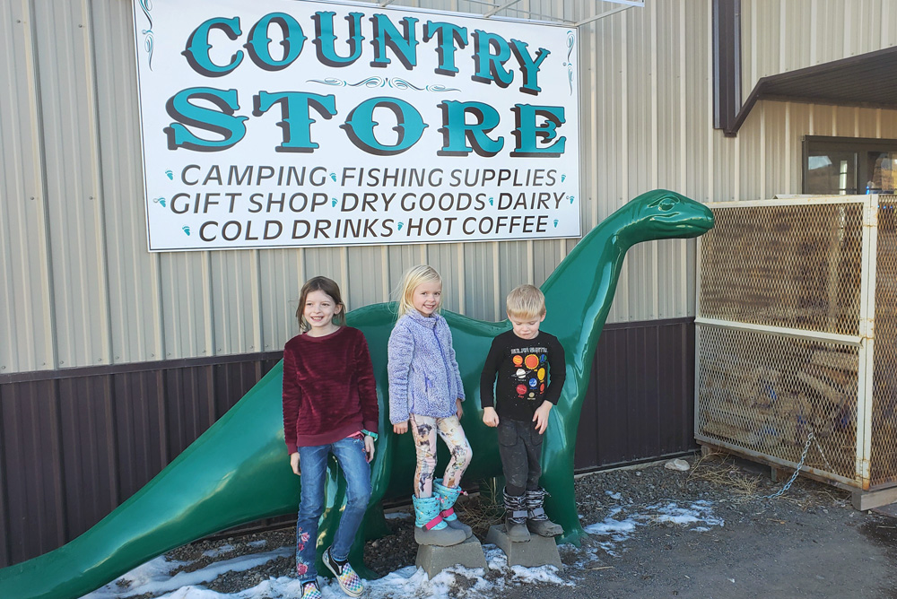 Family road trip to Arizona with kids gas station snack stop