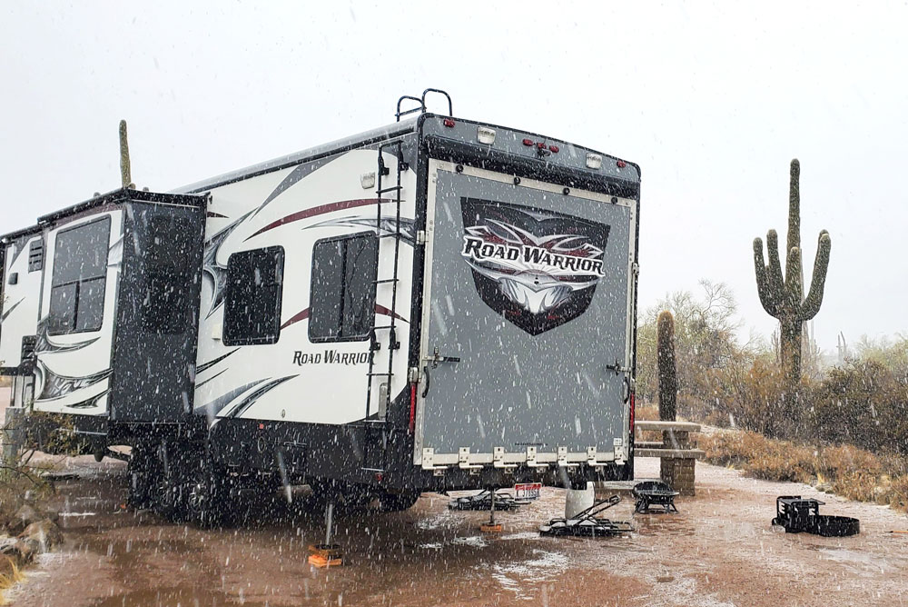 RV camping at Usery Mountain Regional Park in Arizona