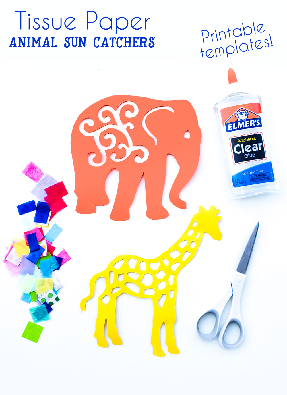 kids craft colorful animal suncatchers