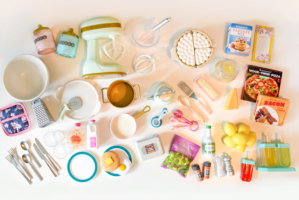 doll kitchen supplies from American Girl tiny food and utensils
