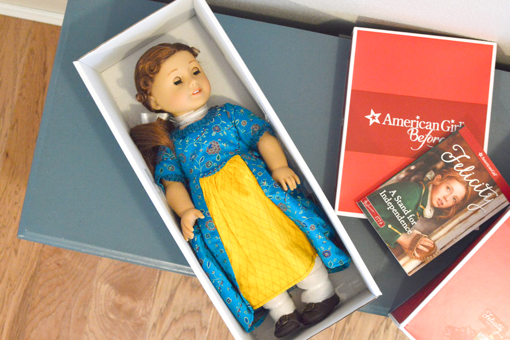 American Girl doll Felicity Merriman in the box