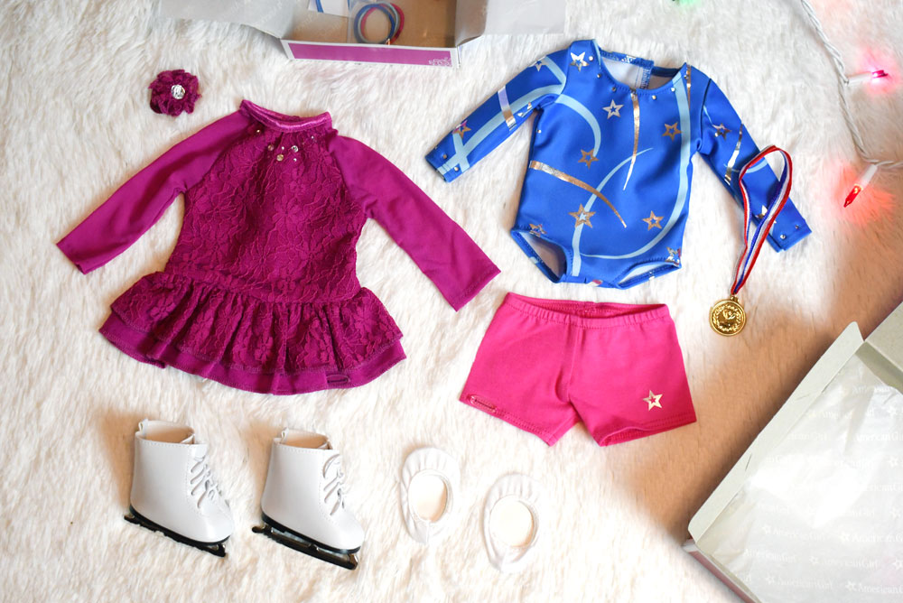 American Girl confidence play pack: gymnastics and skating