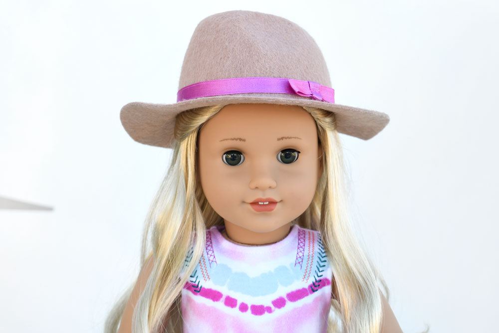 American Girl Kira Bailey felt hat blond hair