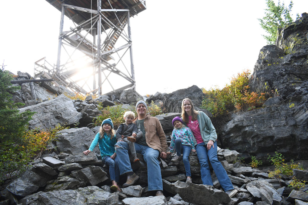 family camping adventure at Up Up Lookout