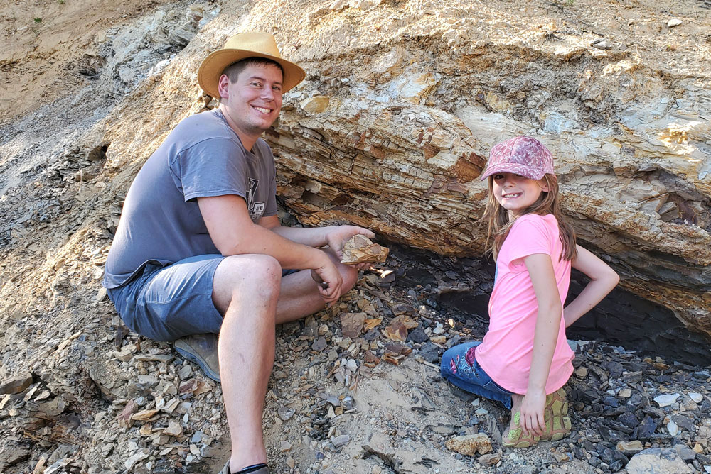 field trip to Clarkia miocene flora fossil dig in Idaho