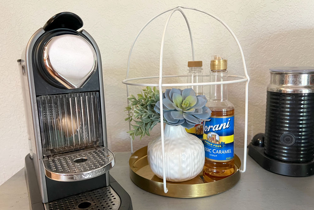 coffee station Nespresso and accessories