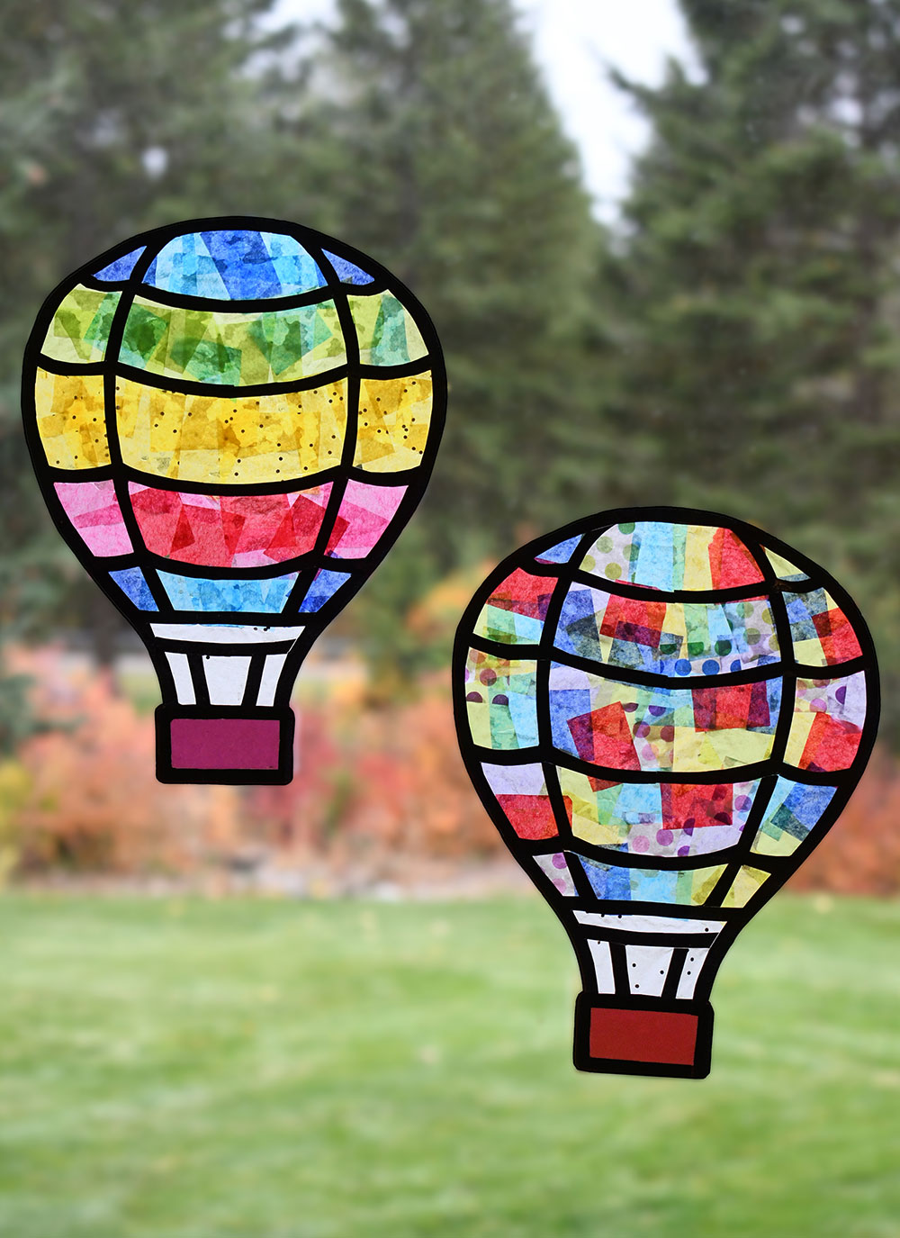 hot air balloon suncatchers easy kids craft