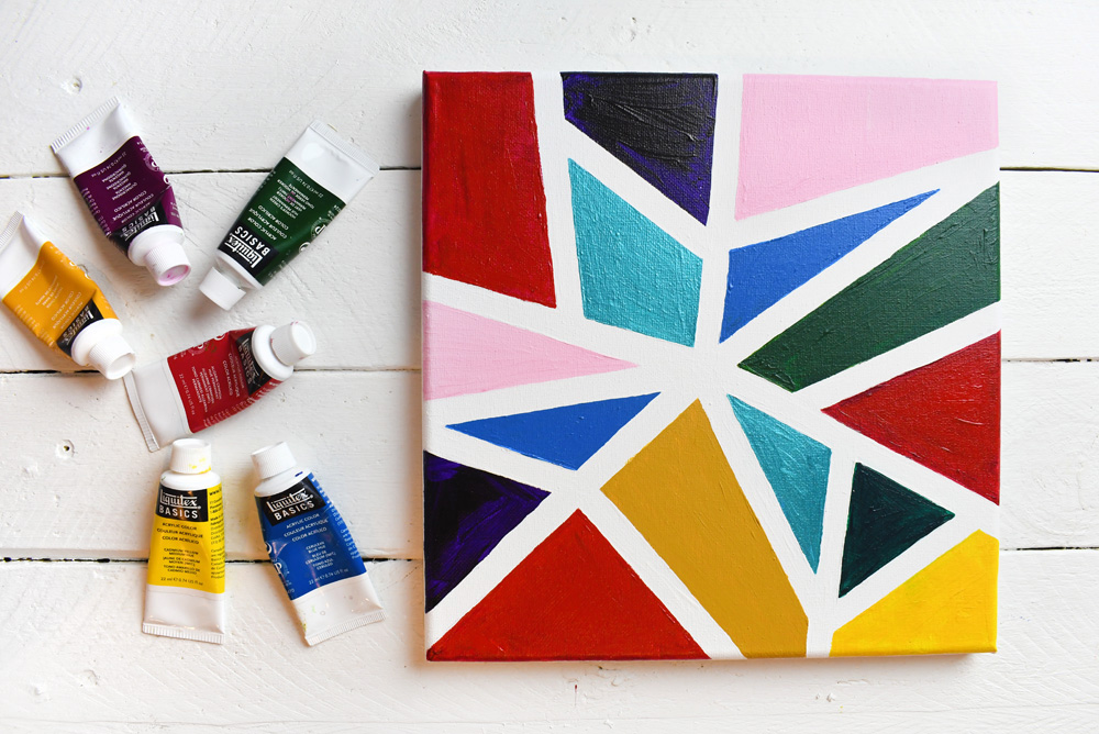 tape painting art creative kids project