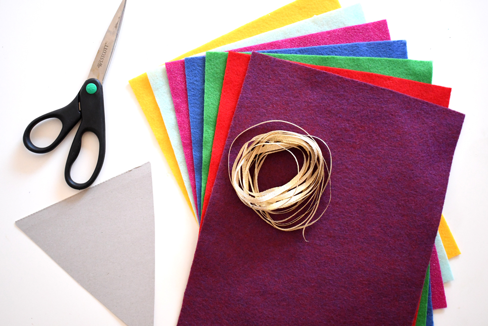 felt pennant banner materials
