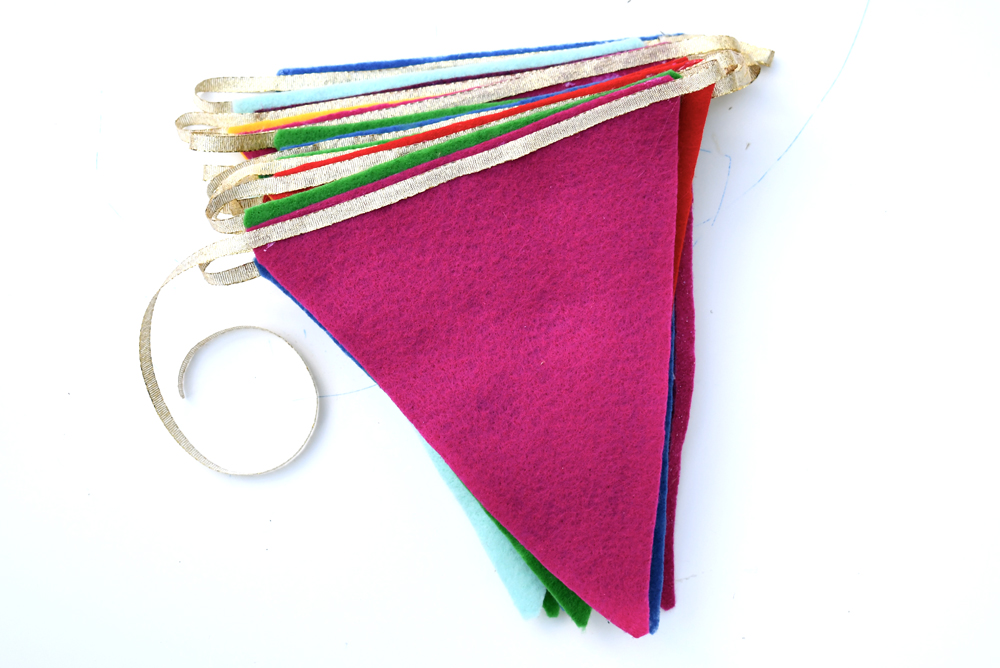 easy craft diy felt pennant banner decor