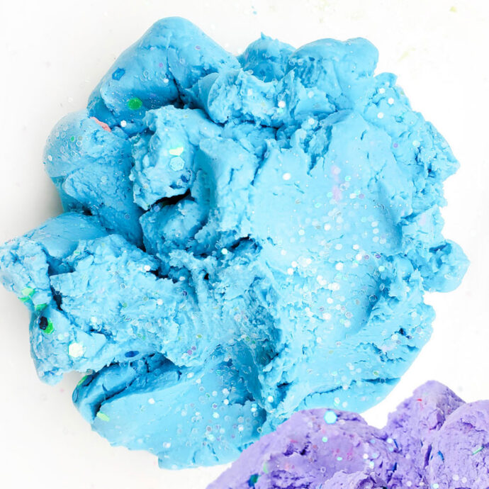 DIY Glitter Cloud Dough Sensory Kids Activity