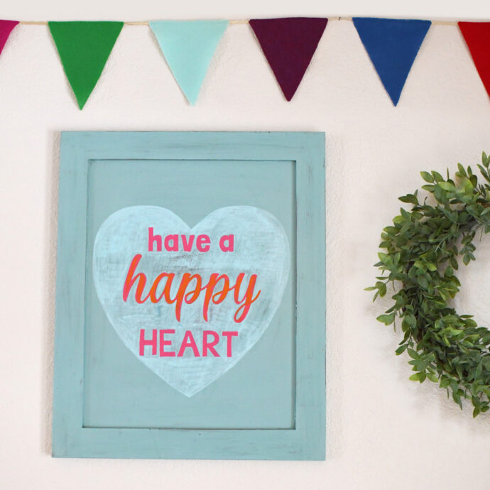 Kids Wood Wall Art with DIY Lettering Stencils