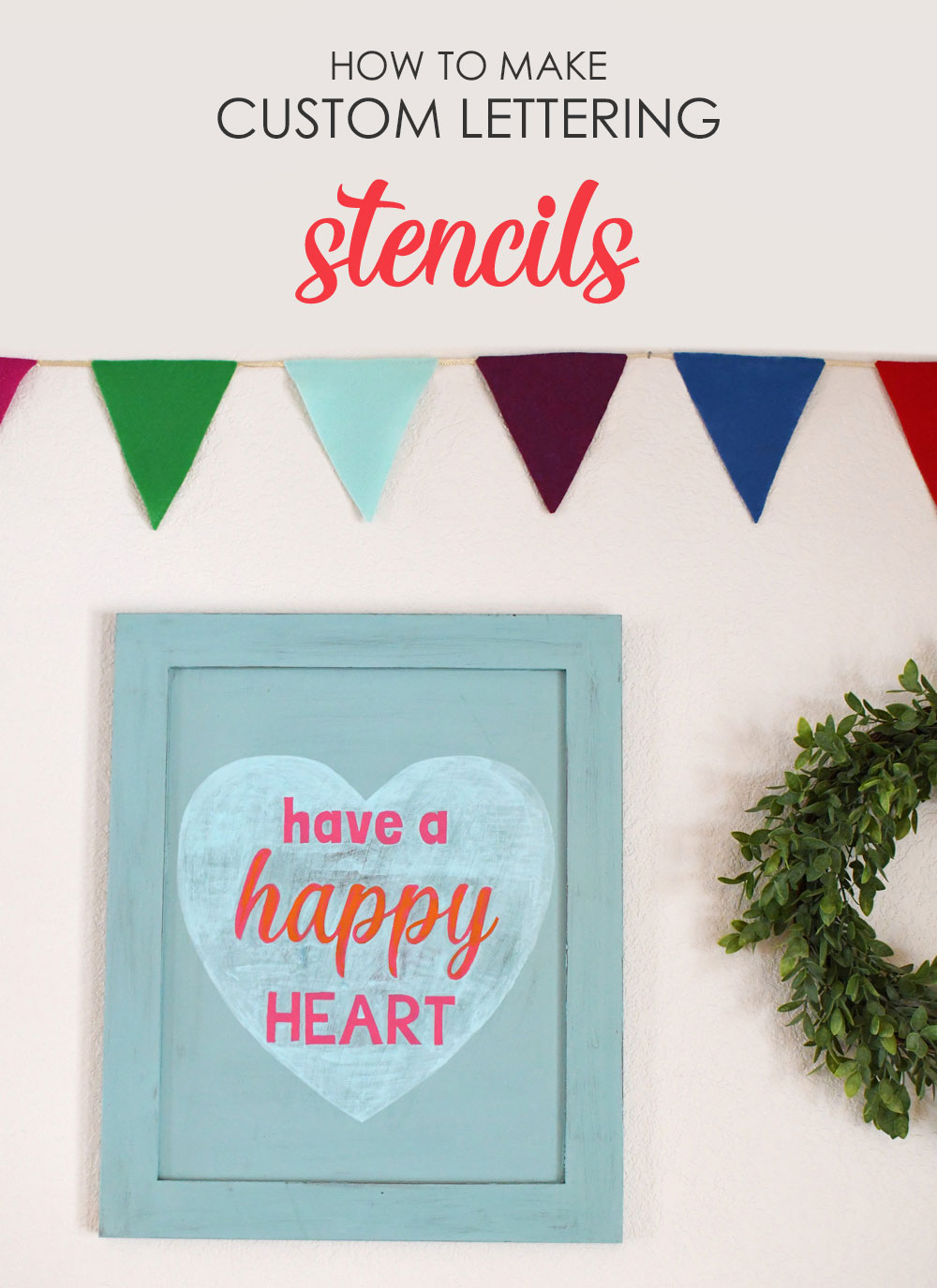 how to make custom lettering stencils for wood wall art