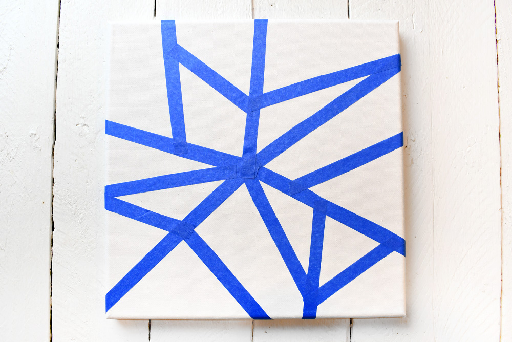 tape painting art creative idea for a DIY kids project