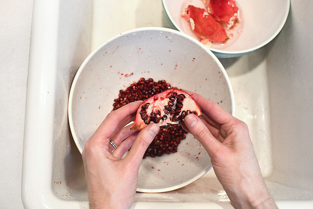 how to shell a pomegranate