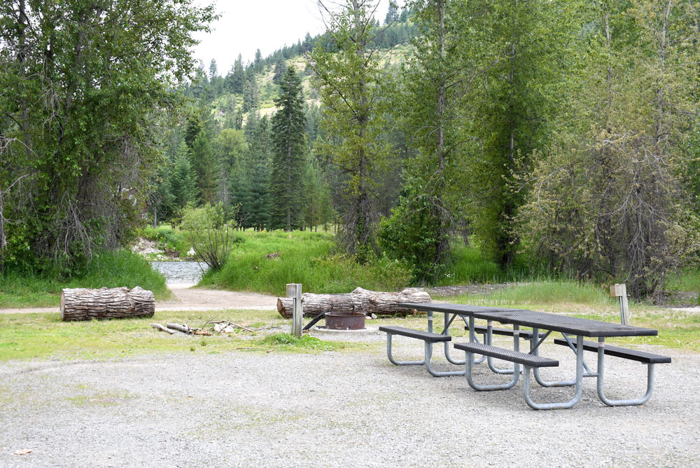 Huckleberry Campground Idaho spacious camp sites