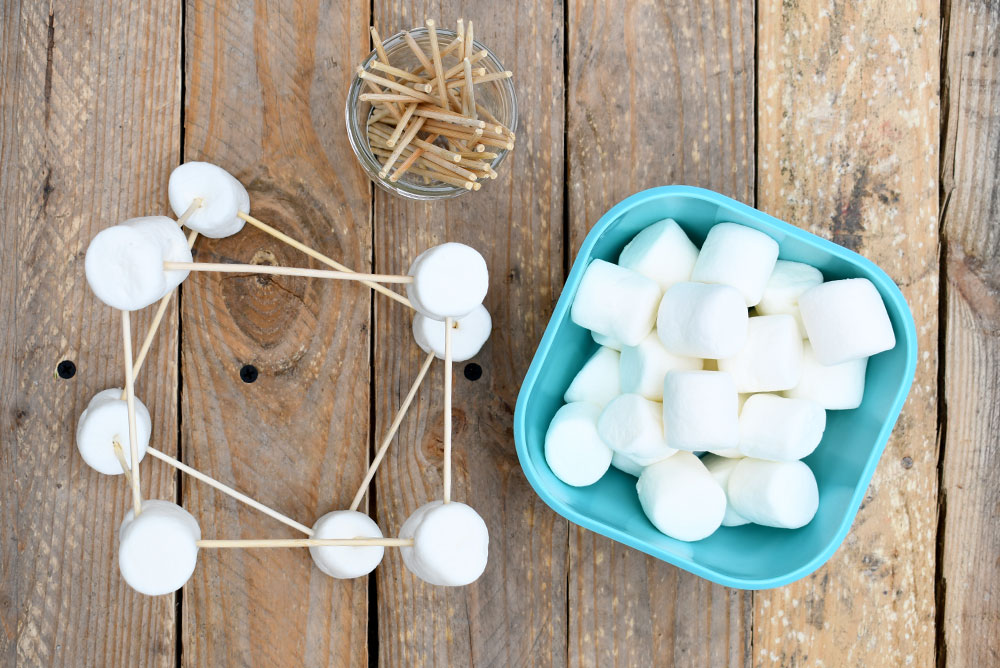 kids science 3d marshmallow shapes